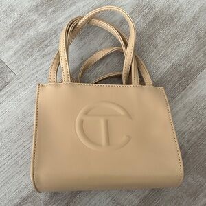 Tan - Telfar small shopping bag